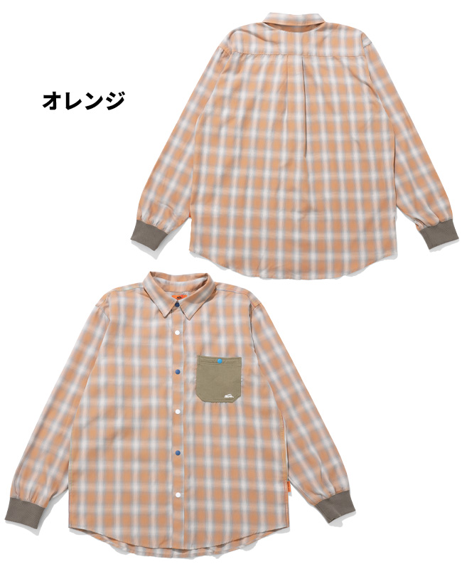 クリフメイヤー KRIFF MAYER メンズ ユニセックス 長袖 シャツ レギュラーカラー クレイジー配色 アウトドア カジュアル 春 秋 袖リブハッピーシャツ | KRIFF MAYER | 02