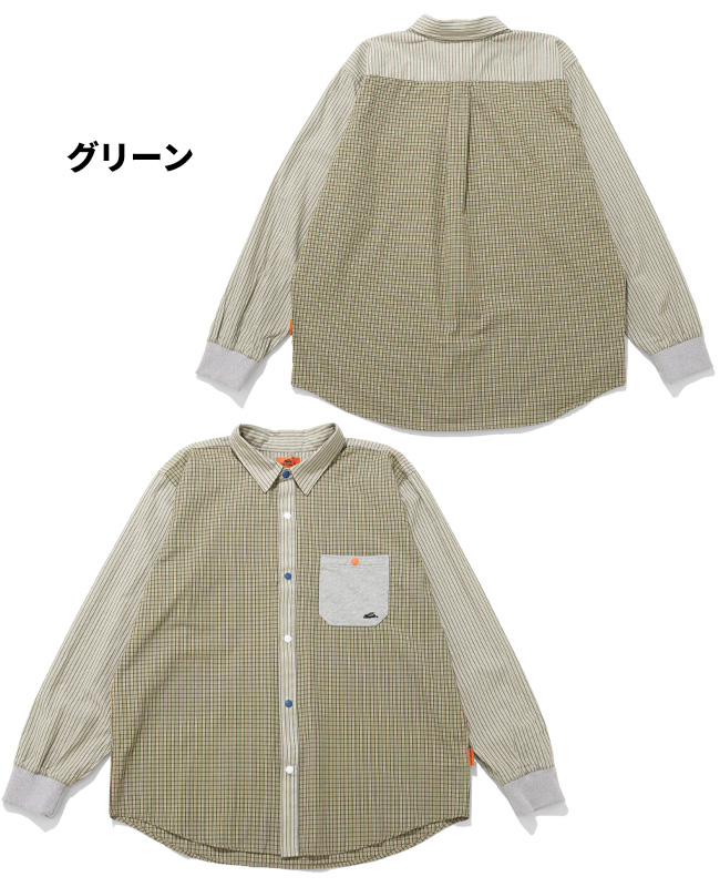 クリフメイヤー KRIFF MAYER メンズ ユニセックス 長袖 シャツ レギュラーカラー クレイジー配色 アウトドア カジュアル 春 秋 袖リブハッピーシャツ | KRIFF MAYER | 03