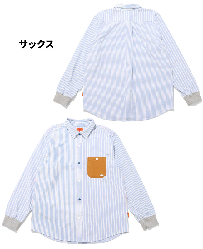 クリフメイヤー KRIFF MAYER メンズ ユニセックス 長袖 シャツ レギュラーカラー クレイジー配色 アウトドア カジュアル 春 秋 袖リブハッピーシャツ | KRIFF MAYER | 04