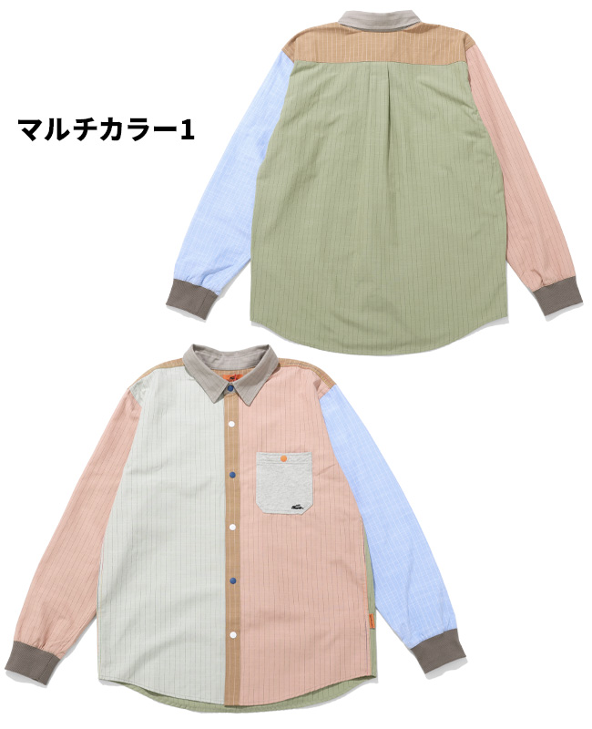 クリフメイヤー KRIFF MAYER メンズ ユニセックス 長袖 シャツ レギュラーカラー クレイジー配色 アウトドア カジュアル 春 秋 袖リブハッピーシャツ | KRIFF MAYER | 05