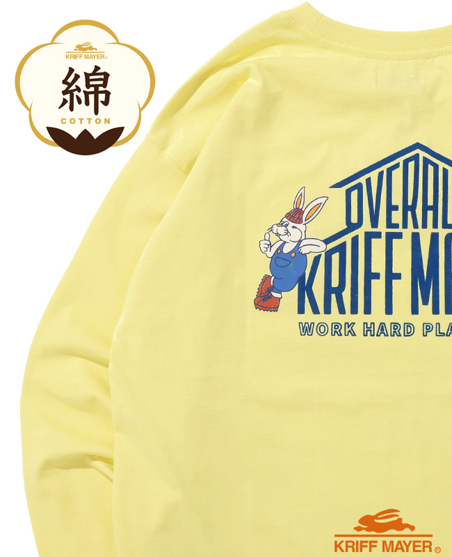 クリフメイヤー KRIFF MAYER メンズ ユニセックス Tシャツ 綿100 コットン カジュアル アメカジ クリフ ラビット ロンT ワーク | KRIFF MAYER | 04