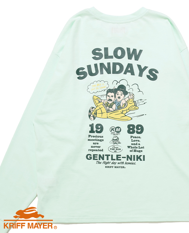 クリフメイヤー KRIFF MAYER メンズ ユニセックス 長袖 Tシャツ バックプリント シンプル カジュアル 綿100 コットン 春 夏 ジェントルニキ ロンT 飛行機 | KRIFF MAYER | 04