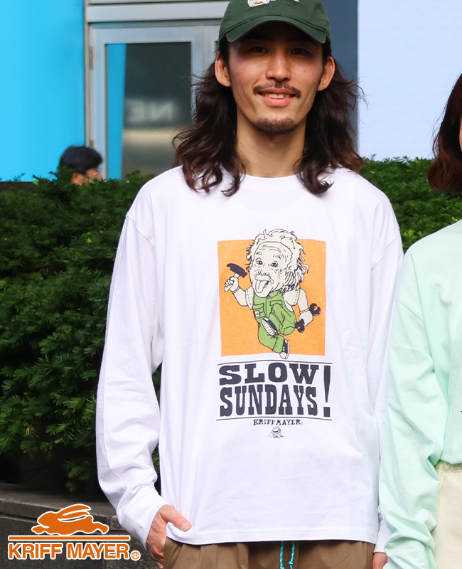 クリフメイヤー KRIFF MAYER メンズ ユニセックス 長袖 Tシャツ プリント シンプル カジュアル 綿100 コットン 春 夏 ジェントルニキ ロンT 日曜大工 | KRIFF MAYER | 01