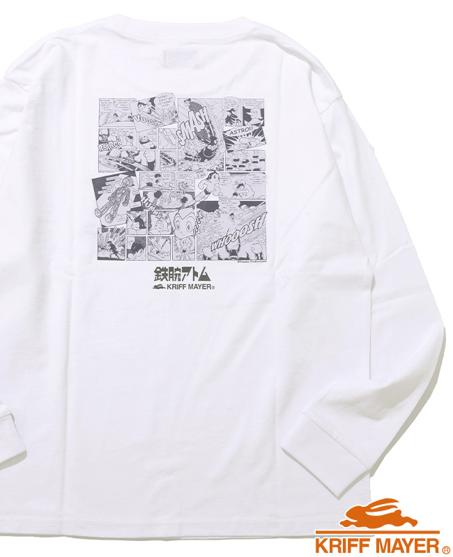 クリフメイヤー KRIFF MAYER メンズ レディース ユニセックス Tシャツ 長袖 バックプリント 2026SS 手塚治虫 キャラクター コラボ ロン T アトム | KRIFF MAYER | 01