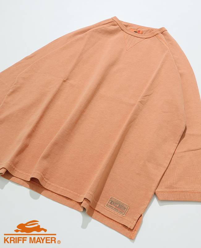クリフメイヤー KRIFF MAYER メンズ ユニセックス 無地 ヴィンテージライク 綿100 コットン 春 夏 ピグメント 七分袖 ラグラン Tシャツ | KRIFF MAYER | 03