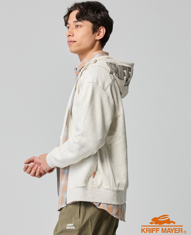 クリフメイヤー KRIFF MAYER メンズ ユニセックス スウェット ストレッチ カジュアル アメカジ フーディー のび~る 裏毛 フード 刺繍 パーカー | KRIFF MAYER | 02