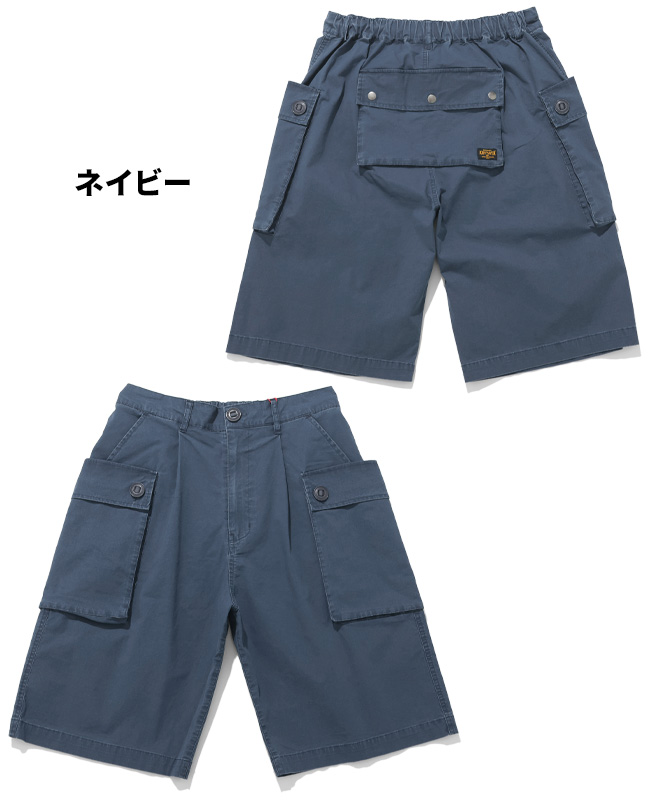クリフメイヤー KRIFF MAYER メンズ ボトムス ショートパンツ ハーフパンツ M44 短パン 膝丈 ワイド イージーパンツ ワンタック アメカジ モンキーショーツ | KRIFF MAYER | 04