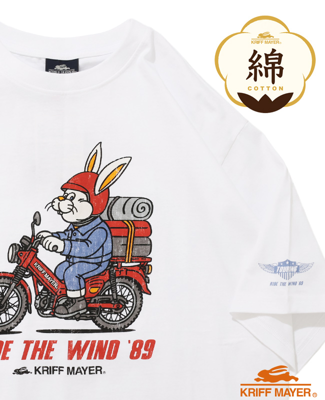 クリフメイヤー KRIFF MAYER メンズ ユニセックス Tシャツ 綿100 バイク カジュアル アメカジ クリフラビット 半袖T ツーリング | KRIFF MAYER | 01