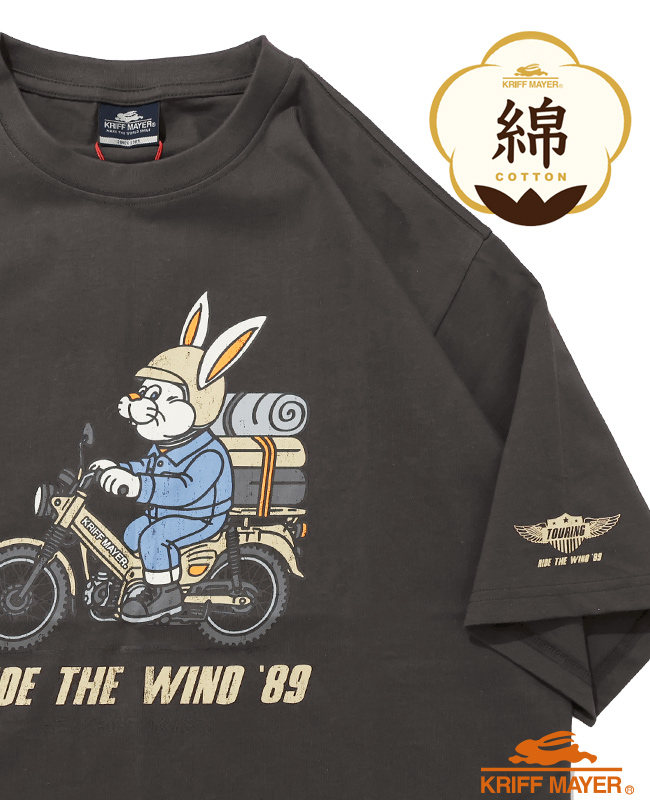 クリフメイヤー KRIFF MAYER メンズ ユニセックス Tシャツ 綿100 バイク カジュアル アメカジ クリフラビット 半袖T ツーリング | KRIFF MAYER | 02