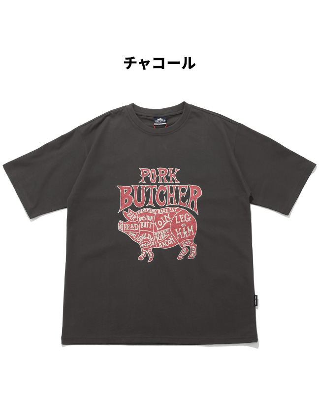 クリフメイヤー KRIFF MAYER メンズ ユニセックス Tシャツ ロゴ 豚 綿 コットン100 クルーネック バックプリント アメカジ 夏 プリント半袖T ポーク | KRIFF MAYER | 02