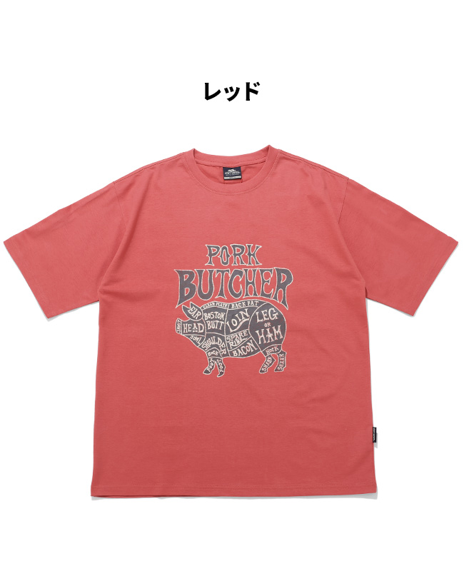 クリフメイヤー KRIFF MAYER メンズ ユニセックス Tシャツ ロゴ 豚 綿 コットン100 クルーネック バックプリント アメカジ 夏 プリント半袖T ポーク | KRIFF MAYER | 03