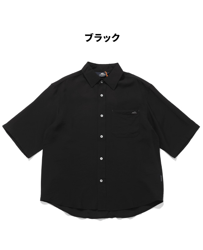 クリフメイヤー KRIFF MAYER メンズ ユニセックス 半端袖 レギュラーカラー 軽量 羽織り 無地 ワンポイント 刺繍 涼しい 夏 スズシゲ5分袖シャツ | KRIFF MAYER | 01