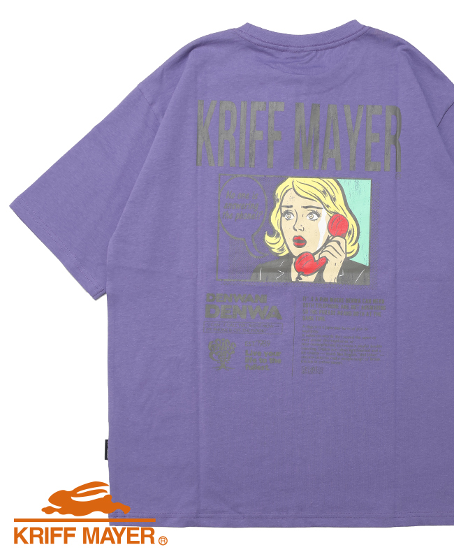 クリフメイヤー KRIFF MAYER メンズ ユニセックス バックプリント ロゴ アート 綿100 コットン アウトドア 夏 ダジャレ 半袖 Tシャツ デンワニデンワ | KRIFF MAYER Lady's Collection | 04