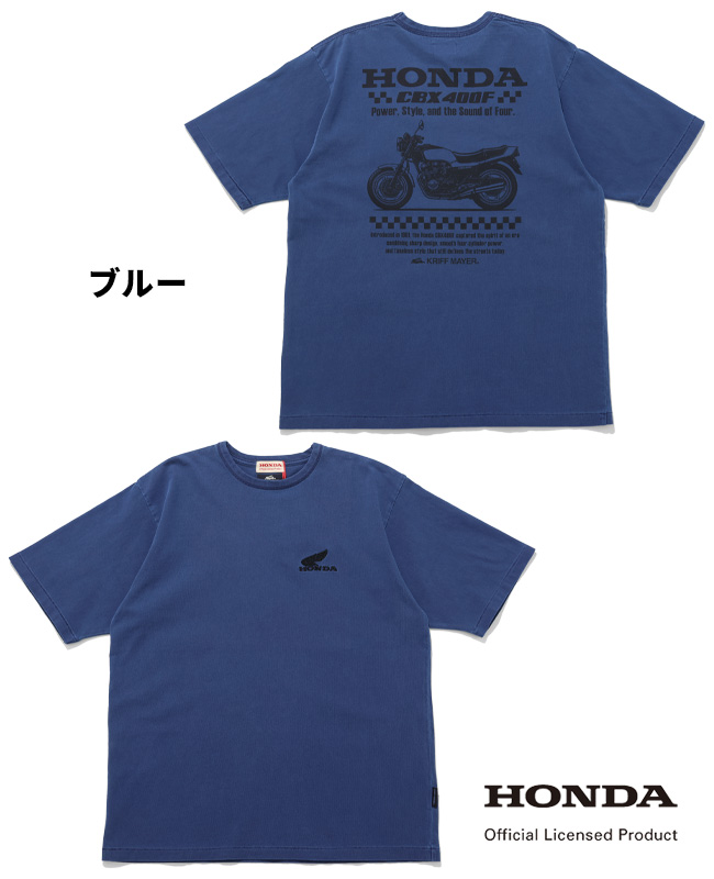クリフメイヤー KRIFF MAYER メンズ ユニセックス ホンダ バイク オートバイ 半袖 Tシャツ ピグメント染め バックプリント アメカジ HONDAコラボT CBX400F | KRIFF MAYER | 05