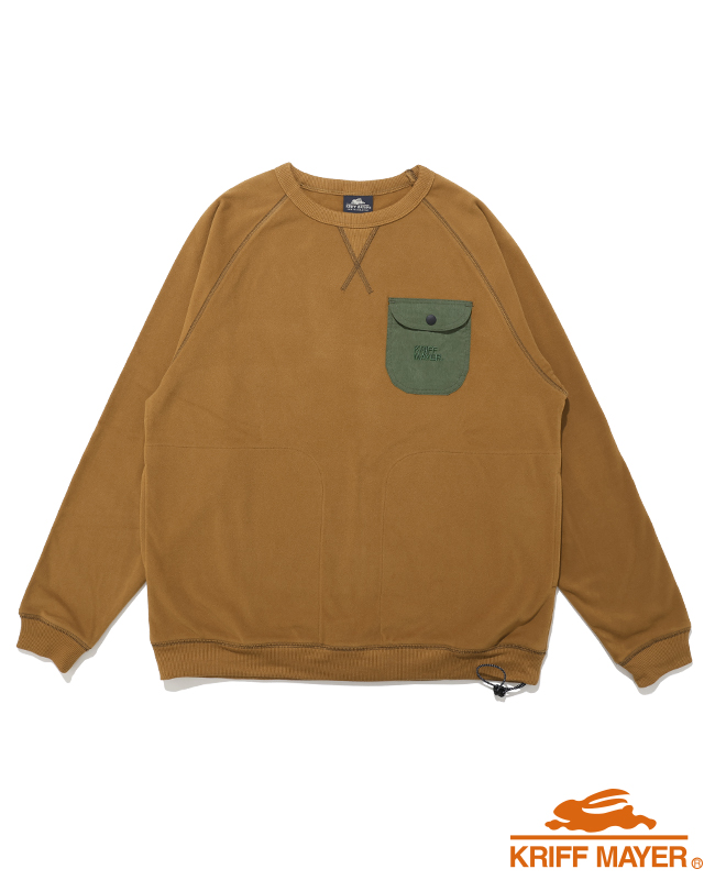クリフメイヤー KRIFF MAYER メンズ ユニセックス ストレッチ 長袖 Tシャツ ポケット 刺繍 保温 起毛 秋 冬 もちのびドロストスウェットT | KRIFF MAYER | 04