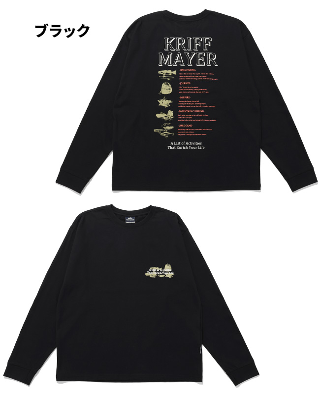 クリフメイヤー KRIFF MAYER メンズ ユニセックス 長袖 Tシャツ バックプリント クルーネック 丸首 カジュアル アメカジ 秋 春 外遊びプリントロンT 釣り | KRIFF MAYER | 03