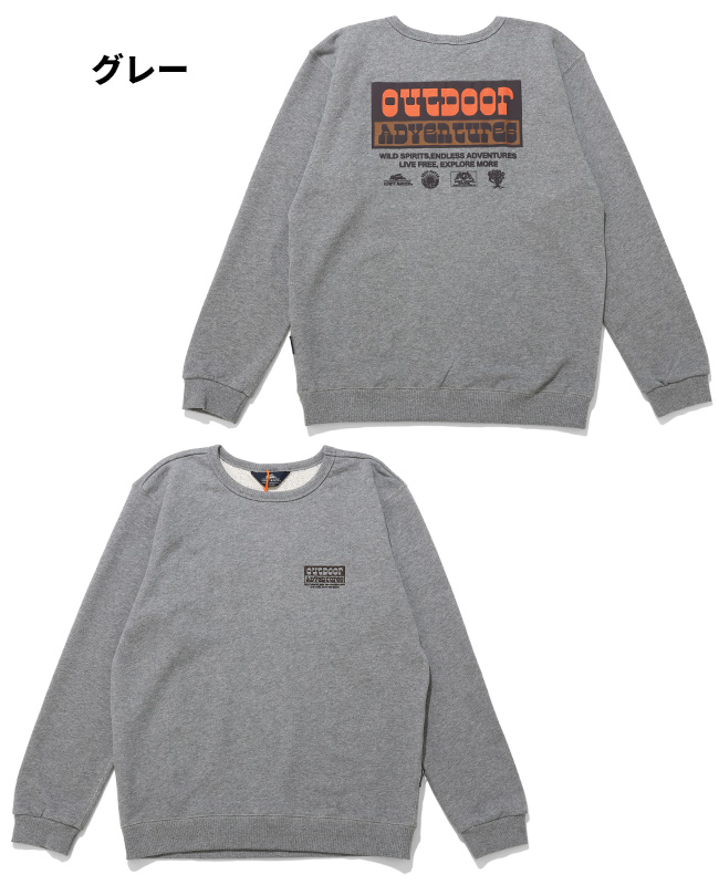 クリフメイヤー KRIFF MAYER メンズ ユニセックス スウェット 長袖 バックプリント クルーネック 刺繍 コットン アウトドア 秋 冬 春 ざっくり裏毛クルー | KRIFF MAYER | 02
