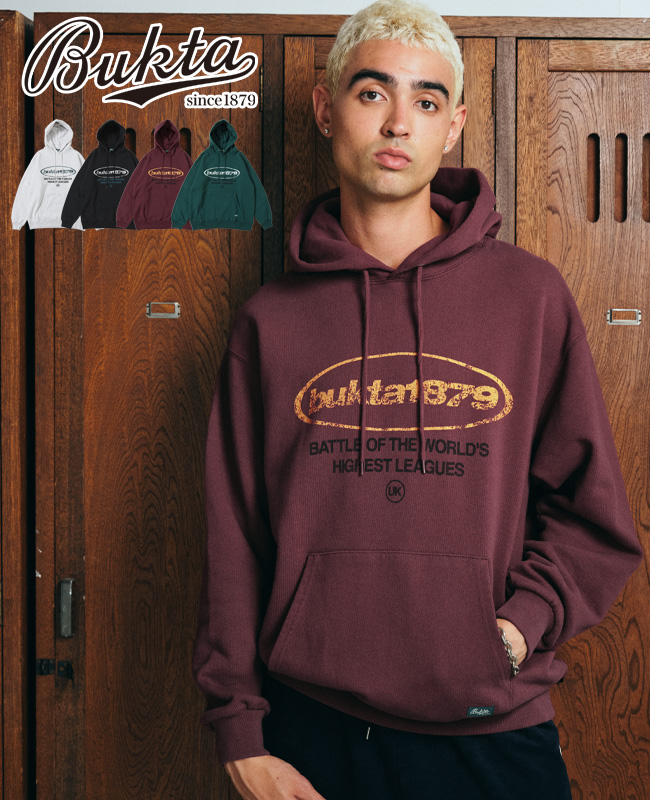 Bukta（バクタ） メンズ スウェット フーディー プルパーカー ロゴ