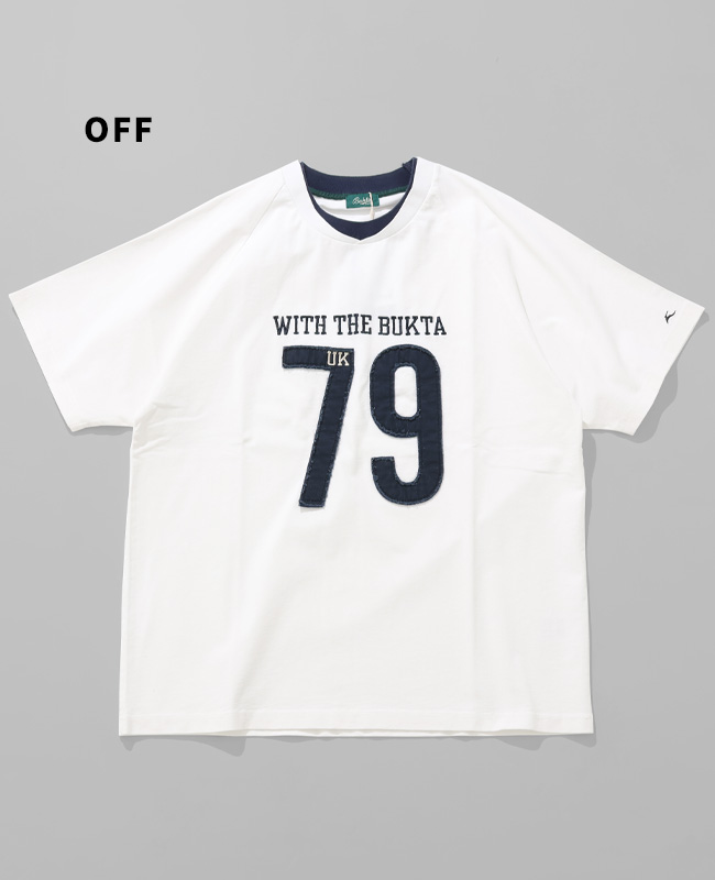 バクタ Bukta メンズ ユニセックス 半袖 Tシャツ ロゴ アップリケ 刺繍 アップリケ アメカジ カジュアル スポーツ ストリート 夏 ヘビーウェイトゲームT 79 | Bukta | 01