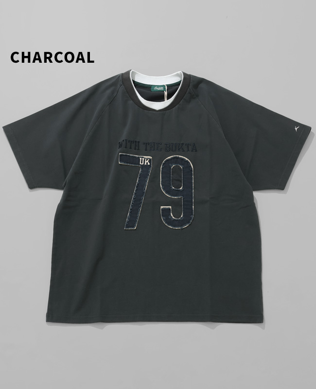 バクタ Bukta メンズ ユニセックス 半袖 Tシャツ ロゴ アップリケ 刺繍 アップリケ アメカジ カジュアル スポーツ ストリート 夏 ヘビーウェイトゲームT 79 | Bukta | 02