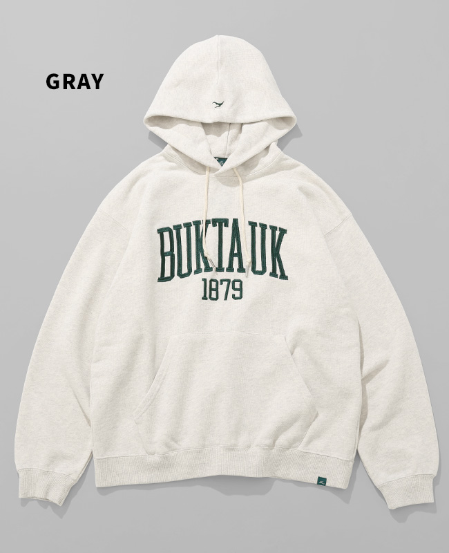 バクタ Bukta メンズ ユニセックス フーディー プルパーカー 長袖 スウェット ロゴ ヘビーオンス アメカジ スポーツ 秋 冬 春 ヘビー裏毛刺繍パーカー | KRIFF MAYER | 01