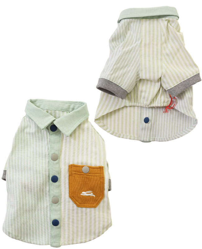 クリフメイヤードッグ KRIFF MAYER DOG シャツ ドッグ お揃い 犬服 ペアルック ストライプ 前開き 抜け毛対策 着脱簡単 ギンガム チェック ハッピーシャツ | KRIFF MAYER | 04