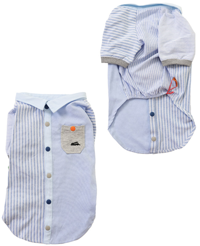 クリフメイヤードッグ KRIFF MAYER DOG シャツ ドッグ お揃い 犬服 ペアルック ストライプ 前開き 抜け毛対策 着脱簡単 ギンガム チェック ハッピーシャツ | KRIFF MAYER | 05