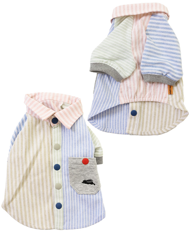 クリフメイヤードッグ KRIFF MAYER DOG シャツ ドッグ お揃い 犬服 ペアルック ストライプ 前開き 抜け毛対策 着脱簡単 ギンガム チェック ハッピーシャツ | KRIFF MAYER | 06