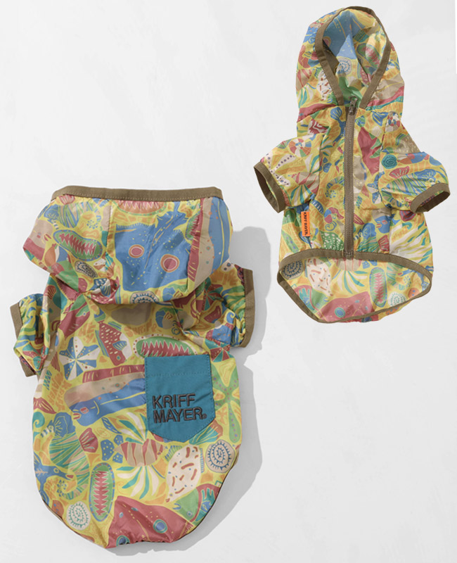 クリフメイヤードッグ KRIFF MAYER DOG ドッグ お揃い 犬服 ペアルック 軽い 前開き 防汚 抜け毛対策 着脱簡単 小型犬 中型犬 撥水 総柄 フード ジャケット | KRIFF MAYER | 03