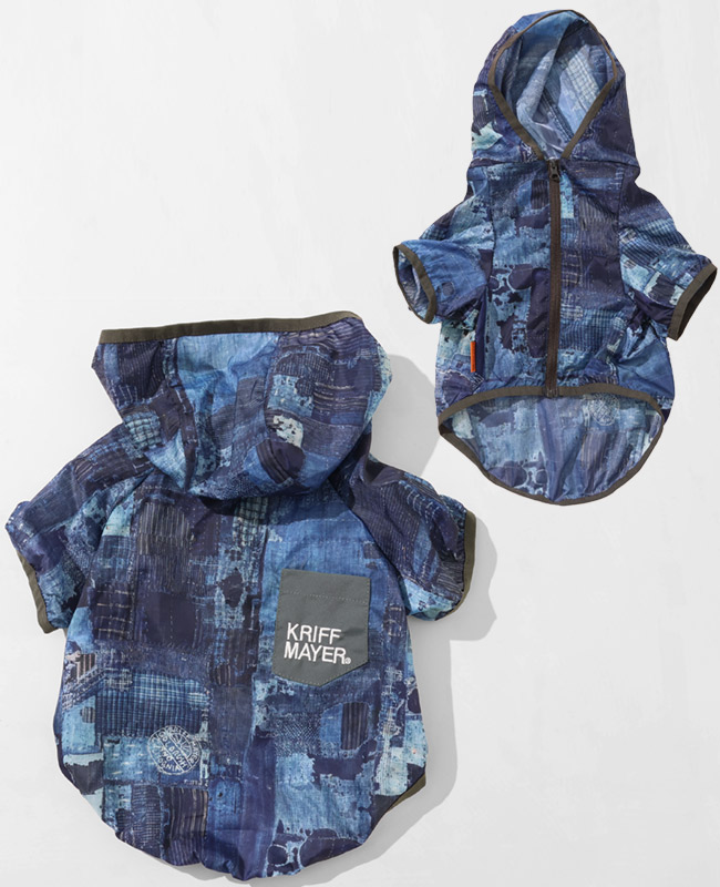 クリフメイヤードッグ KRIFF MAYER DOG ドッグ お揃い 犬服 ペアルック 軽い 前開き 防汚 抜け毛対策 着脱簡単 小型犬 中型犬 撥水 総柄 フード ジャケット | KRIFF MAYER | 04