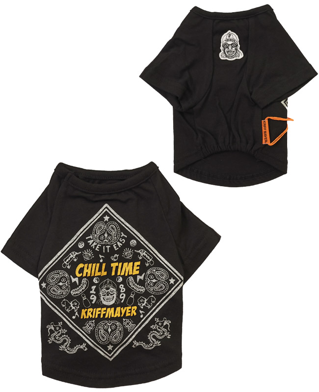 クリフメイヤードッグ KRIFF MAYER DOG Tシャツ ドッグ お揃い 犬服 ペアルック 綿100 カジュアル 抜け毛対策 着脱簡単 半袖 カラフル チルタイム T バンダナ | KRIFF MAYER | 03