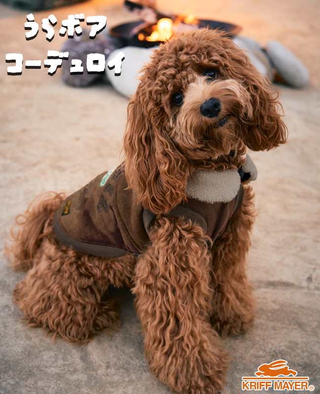 クリフメイヤー ドッグ KRIFF MAYER DOG アウター お揃い 犬服 防寒 袖なし カジュアル 裏ボア コーデュロイ ボンバー ジャケット | KRIFF MAYER | 04