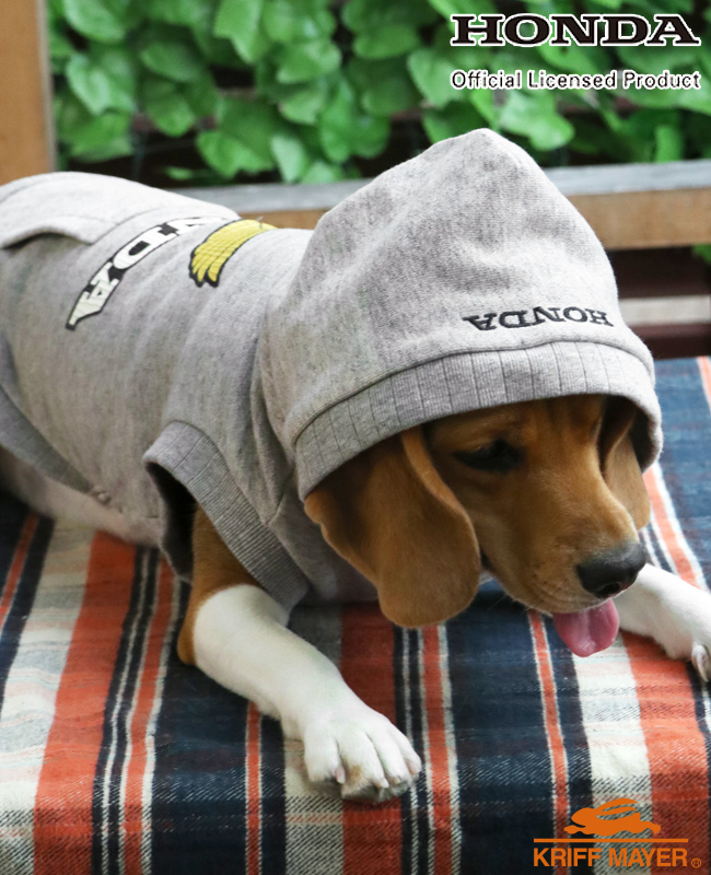 クリフメイヤードッグ KRIFF MAYER DOG スウェット ドッグ ホンダ 犬服 裏起毛 カジュアル 抜け毛対策 バイク HONDA コラボ パーカー | KRIFF MAYER | 01