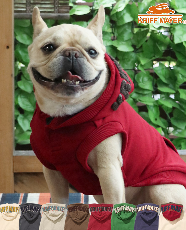 クリフメイヤードッグ KRIFF MAYER DOG スウェット ドッグ お揃い 犬服 防寒 カジュアル 抜け毛対策 カラフル 裏起毛 サガラ刺繍 パーカー フード ロゴ | KRIFF MAYER | 05