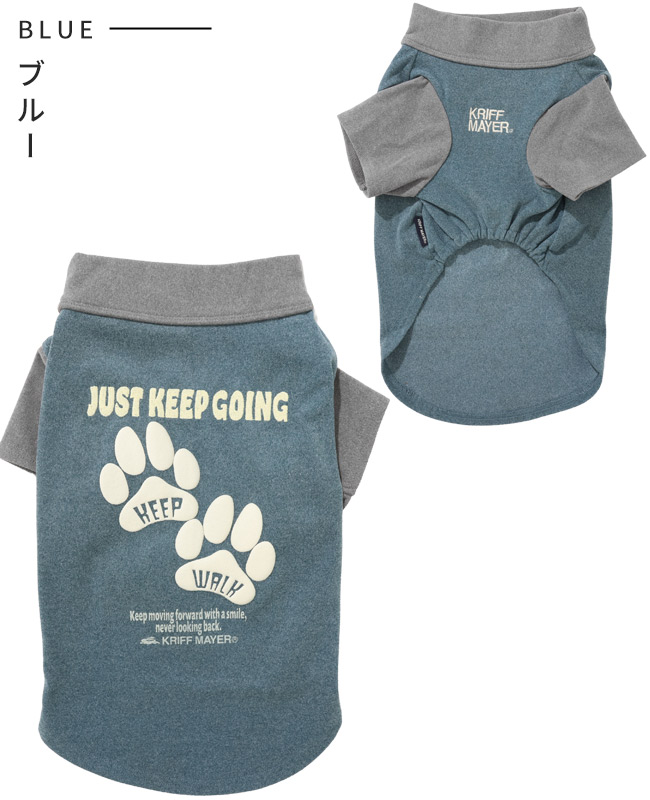 クリフメイヤー ドッグ KRIFF MAYER DOG Tシャツ お揃い 犬服 防寒 伸縮性 可愛い カジュアル 抜け毛対策 肉球 もちのび 刺繍 T 足跡 | KRIFF MAYER | 05