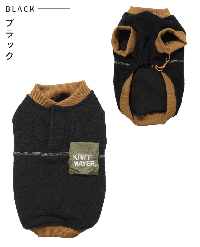 クリフメイヤー ドッグ KRIFF MAYER DOG Tシャツ お揃い 犬服 防寒 伸縮性 スウェット カジュアル 抜け毛対策 裏起毛 ブークレ クルー | KRIFF MAYER | 01