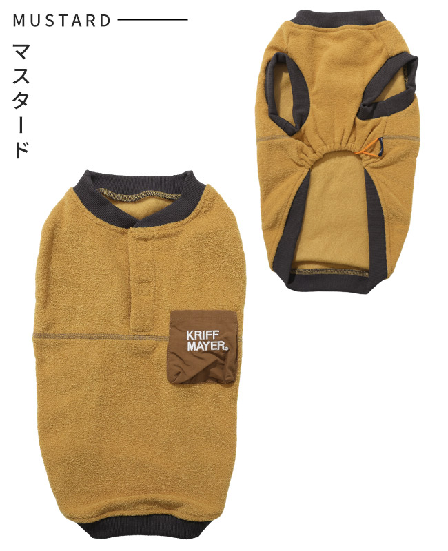 クリフメイヤー ドッグ KRIFF MAYER DOG Tシャツ お揃い 犬服 防寒 伸縮性 スウェット カジュアル 抜け毛対策 裏起毛 ブークレ クルー | KRIFF MAYER | 03