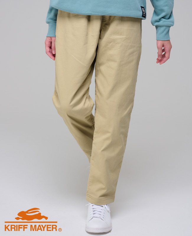 クリフメイヤー キッズ KRIFF MAYER KIDS 子供服 長ズボン ロングパンツ ズボン パンツ 裏地付き キャンプ 小学生 中学生 2025FW 裏付き ツイル ライトパンツ | KRIFF MAYER Kid's Collection | 01