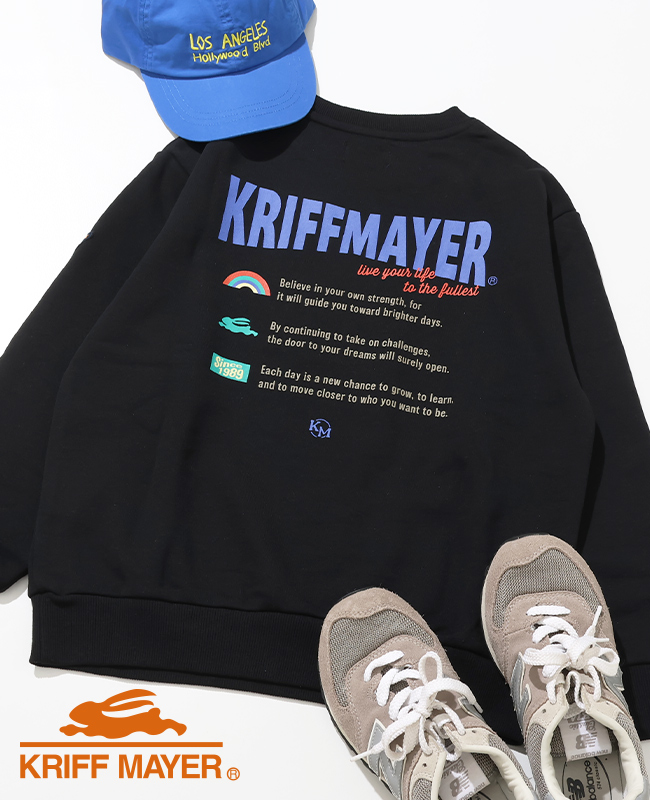クリフメイヤー キッズ KRIFF MAYER KIDS 子供服 ジュニア 長袖 バックプリント かわいい 春 秋 冬 裏毛 プリント クルー スウェット 虹 | KRIFF MAYER Kid's Collection | 02
