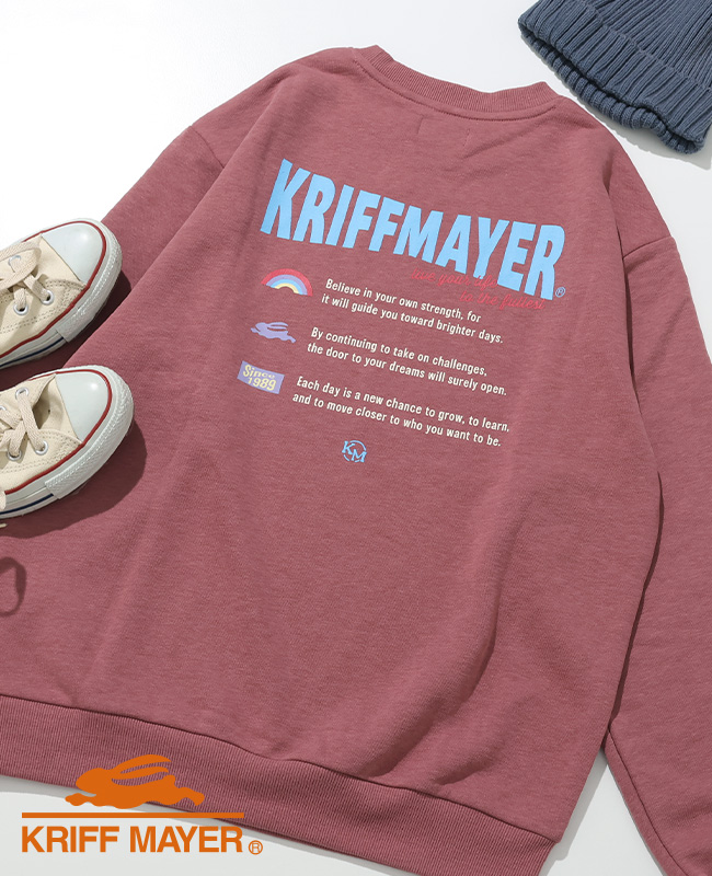クリフメイヤー キッズ KRIFF MAYER KIDS 子供服 ジュニア 長袖 バックプリント かわいい 春 秋 冬 裏毛 プリント クルー スウェット 虹 | KRIFF MAYER Kid's Collection | 03