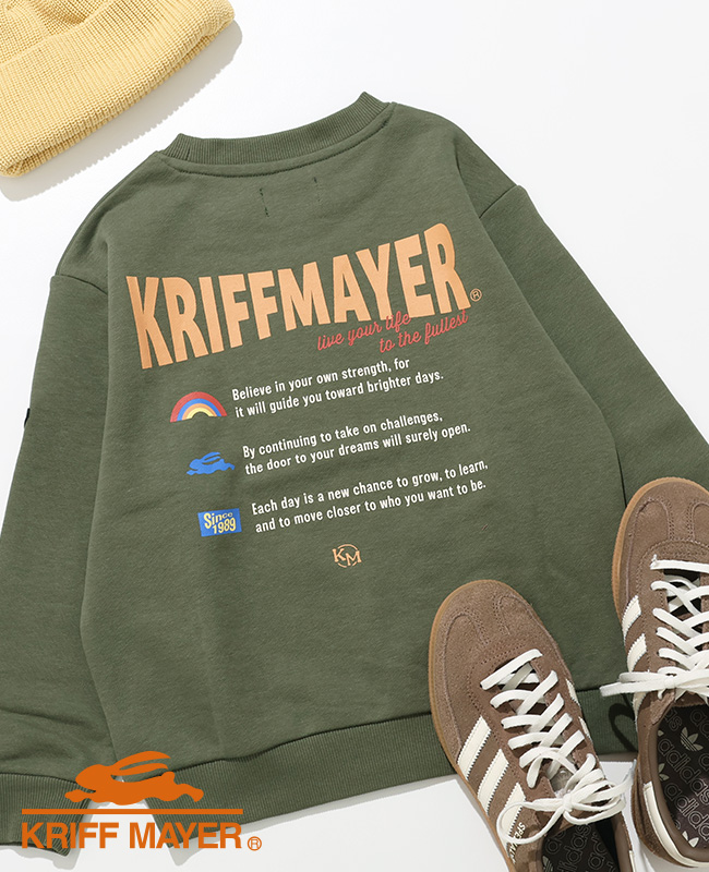 クリフメイヤー キッズ KRIFF MAYER KIDS 子供服 ジュニア 長袖 バックプリント かわいい 春 秋 冬 裏毛 プリント クルー スウェット 虹 | KRIFF MAYER Kid's Collection | 04