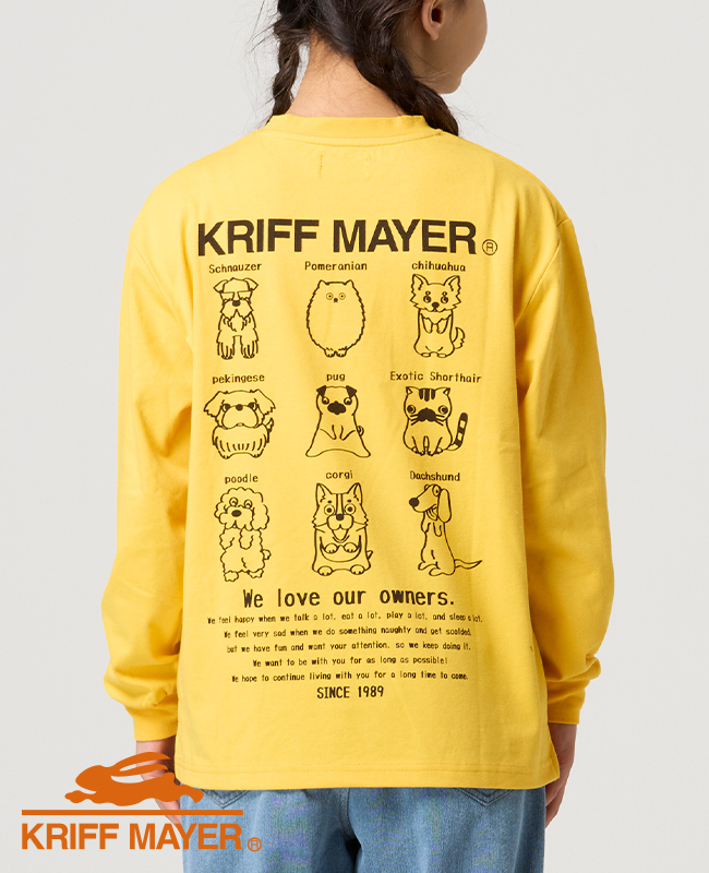 クリフメイヤー キッズ KRIFF MAYER KIDS 子供服 ジュニア 長袖 Tシャツ かわいい かっこいい お洒落 春 秋 冬 温調 プリント ロンT ほぼ犬 WEB限定 | KRIFF MAYER Kid's Collection | 03