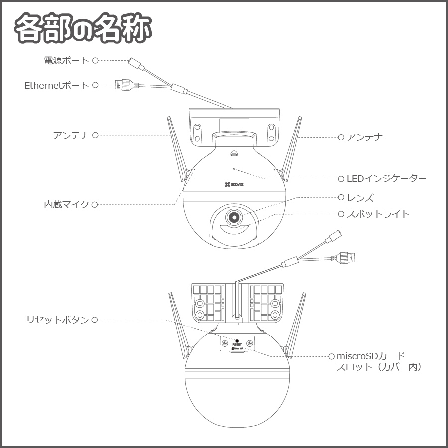 EZVIZ 防犯カメラ 監視カメラ セキュリティ 家庭用 屋外 Wifi