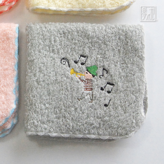 タオルハンカチ プレゼント レディース 子供 女性 ピアノ 音楽 日本製 Shinzi katoh ポワポワチック ミュージック 約23×23cm 刺繍 シンジカトウ 泉州タオル 優｜ks-towel｜04