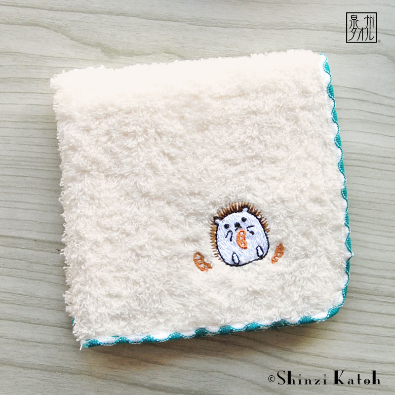 タオルハンカチ プレゼント レディース 女性 子供 ハムスター カワウソ 刺繍 日本製 Shinzi katoh ポワポワチック 泉州タオル 綿 動物  雑貨 約23×23cm 優 : sktc147-a : 大阪泉州タオルのKs Towel Shop - 通販 - Yahoo!ショッピング