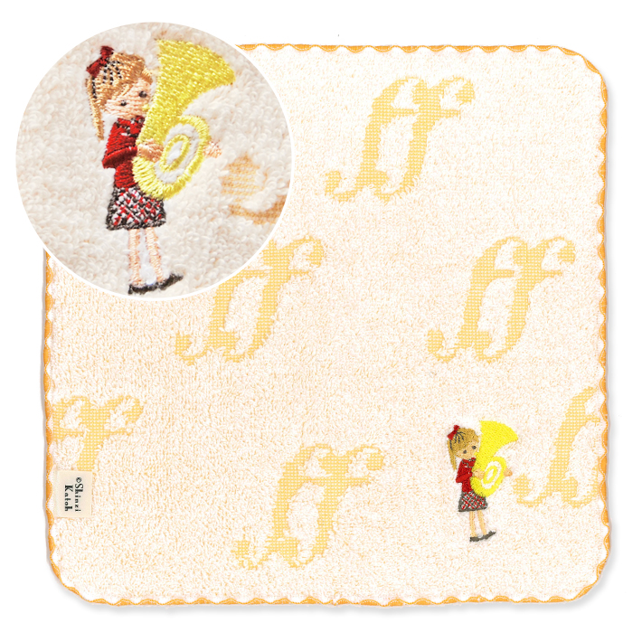 タオルハンカチ 刺繍 音楽 楽器 吹奏楽 発表会 プレゼント お礼 日本製