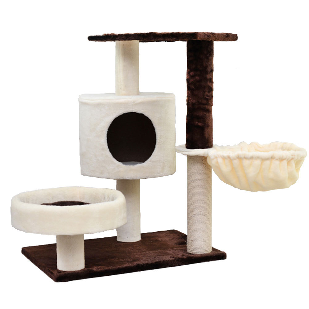 75cm キャットタワー 据え置き 省スペース ハンモック 高さ 75cm スリム おしゃれ 可愛い ツートンカラー バイカラー シンプル ファー 爪とぎ 603 K Sera Sera 通販 Yahoo ショッピング