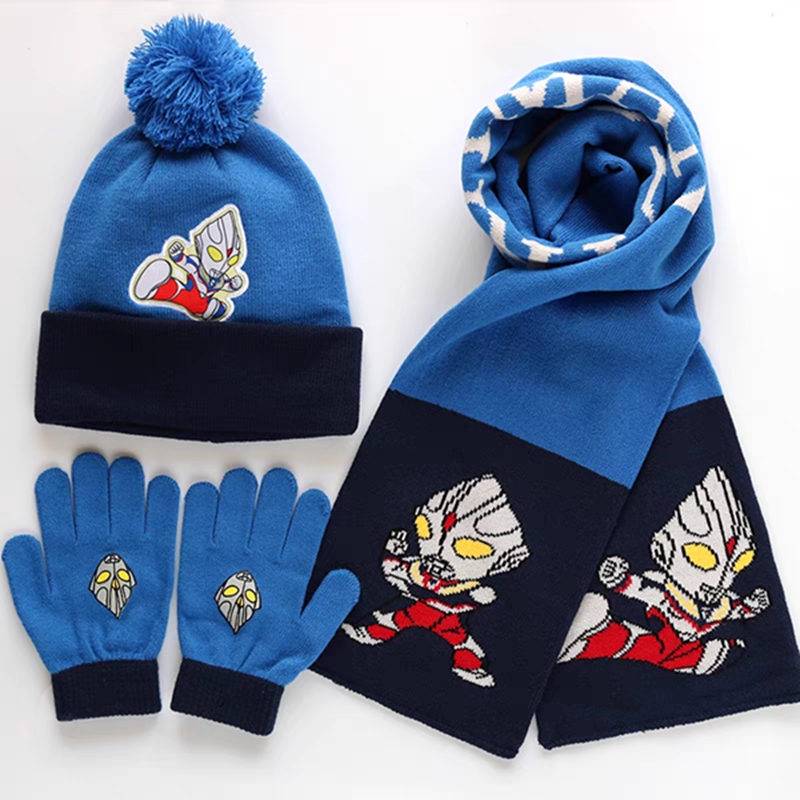 トーマス ウルトラマン キッズ 子ども 幼児 KIDS マフラー 手袋 帽子 3