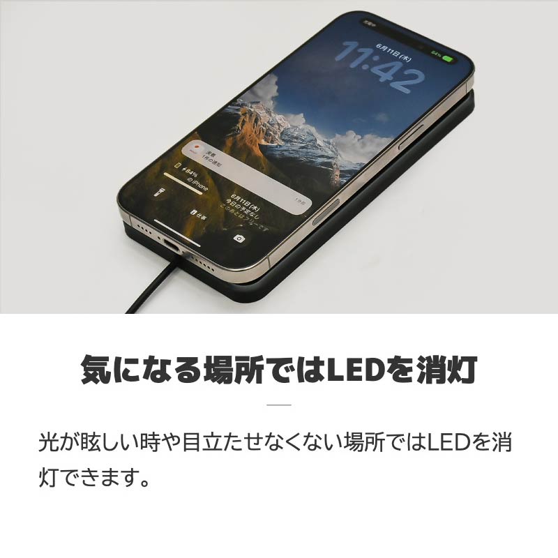 車載充電器 ワイヤレス充電器 iphone QI スマホ充電器置くだけ type-a