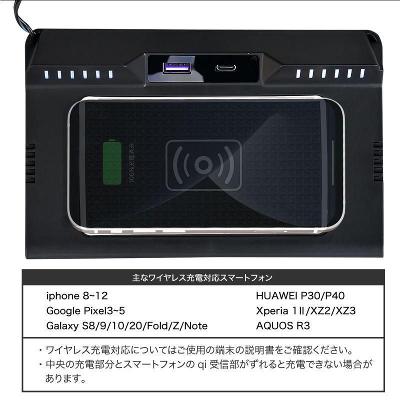 トヨタ ライズ A200A 210A ダイハツ ロッキー A200S 210S スマホ ワイヤレス充電器 qi 置くだけ充電 高速充電  クイックチャージ iphone